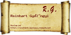 Reinhart Gyöngyi névjegykártya