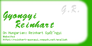 gyongyi reinhart business card